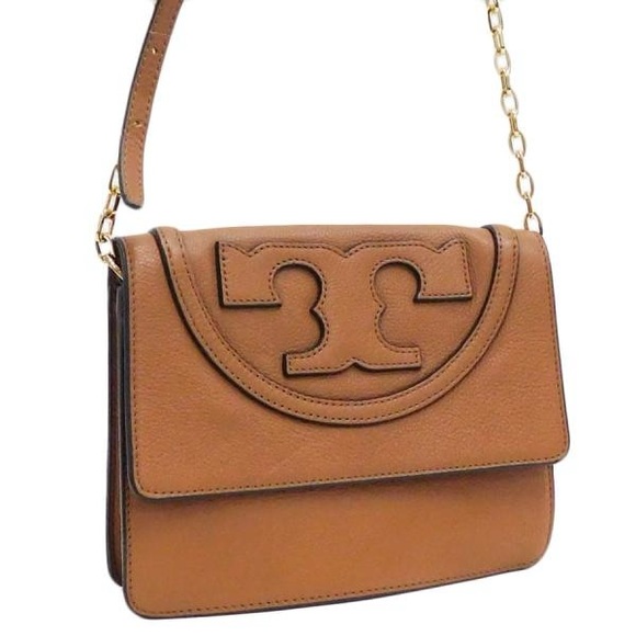Tory Burch Handbags - Tory Burch Brown Leather All T Crossbody Bag